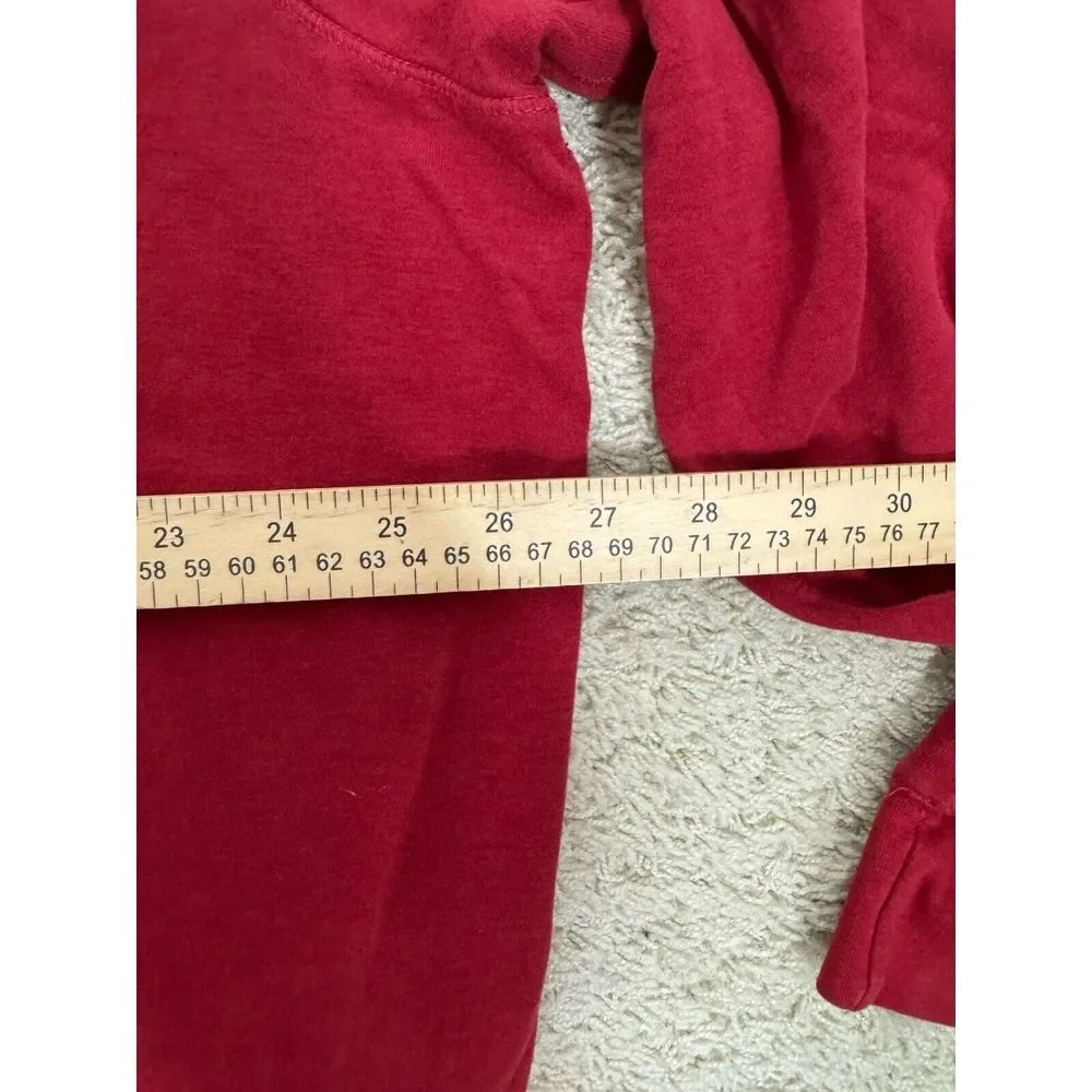 Polo Ralph Lauren Men's Red 1/4 Zip Pullover Sweater 100% Cotton Size XXL Lounge - Picture 8 of 9